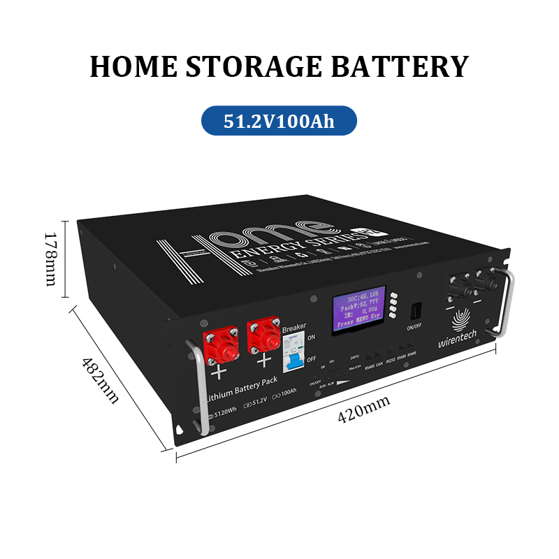UL1973 90% DOD Home Battery Backup Off Grid Lithium Iron Phosphate Batteries Home Energy Storage Systems Lifepo4 Battery with LCD