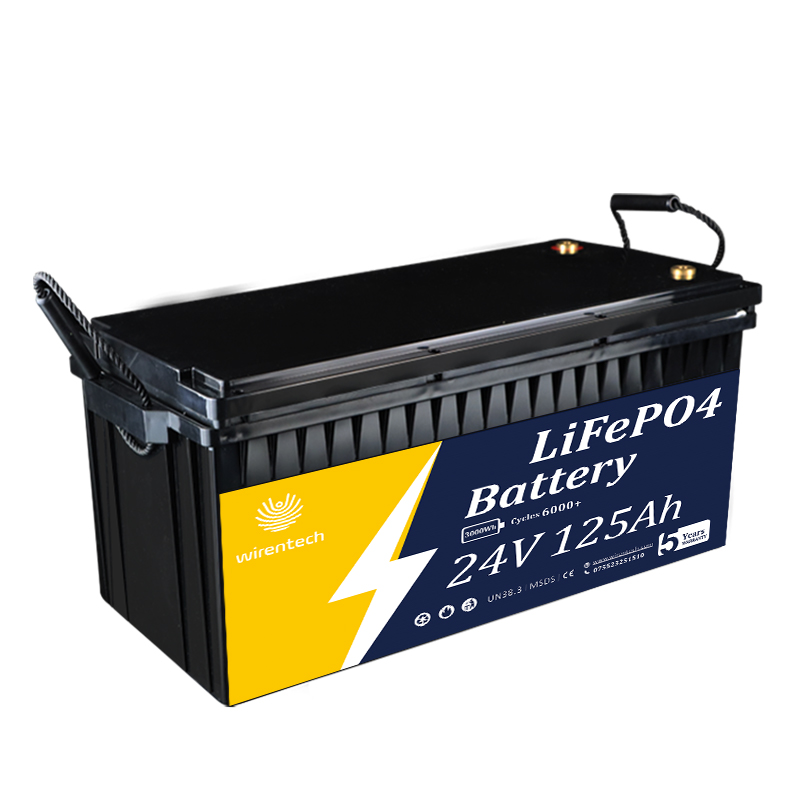24V 125Ah Sweepers Power Electric Start Generator Recreational Vehicles Reduce Utility Bills Starting Battery LiFePO4 Solar Battery