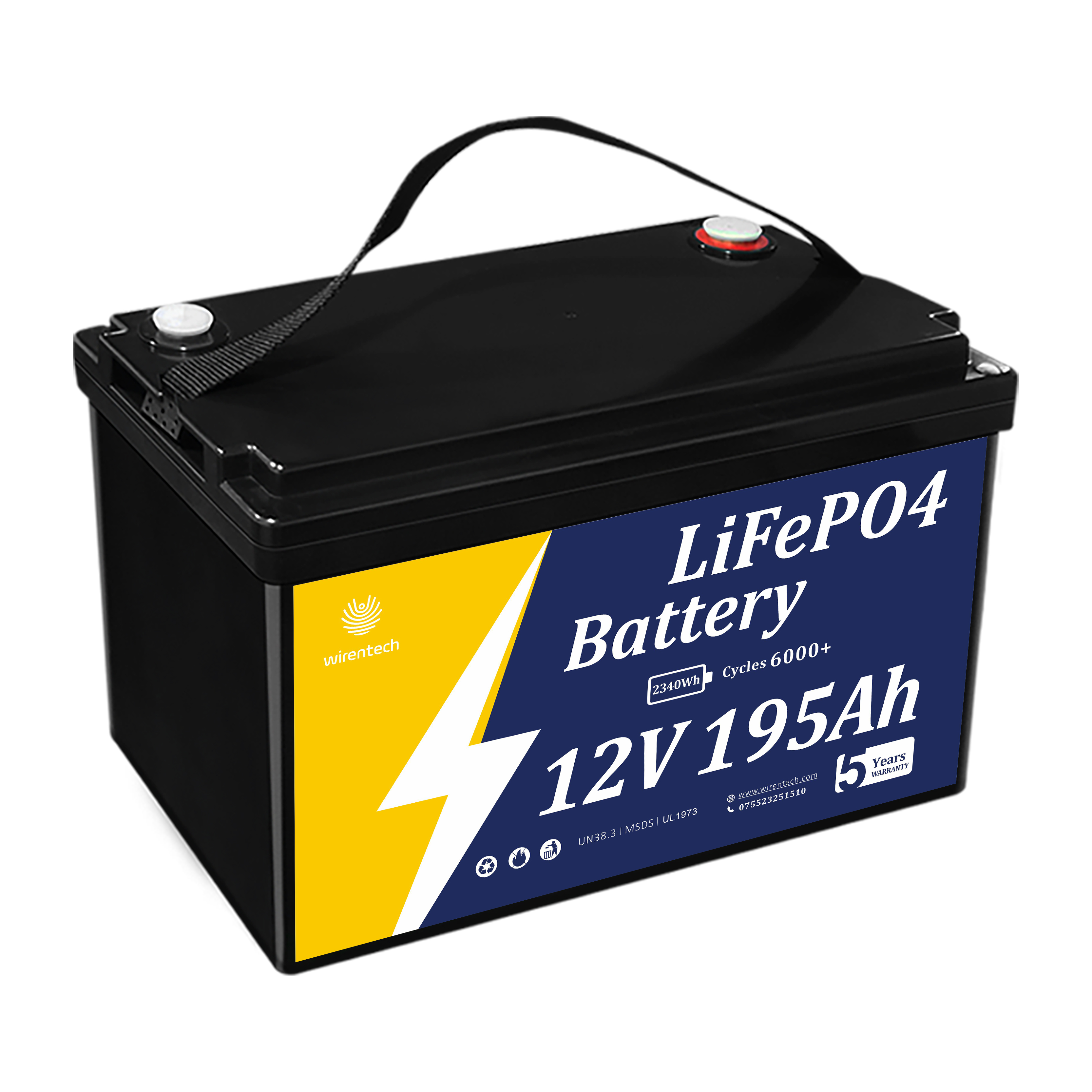 12V 190Ah 195Ah 200Ah Low Self Consumption Low Amps Draw Deep Cycle Liyhium Starting Battery Lifepo4 Solar Battery