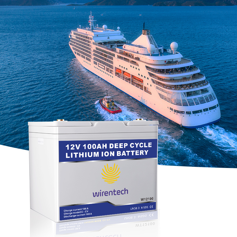 12v 100Ah Deep Cycle Lithium Battery For Yacht